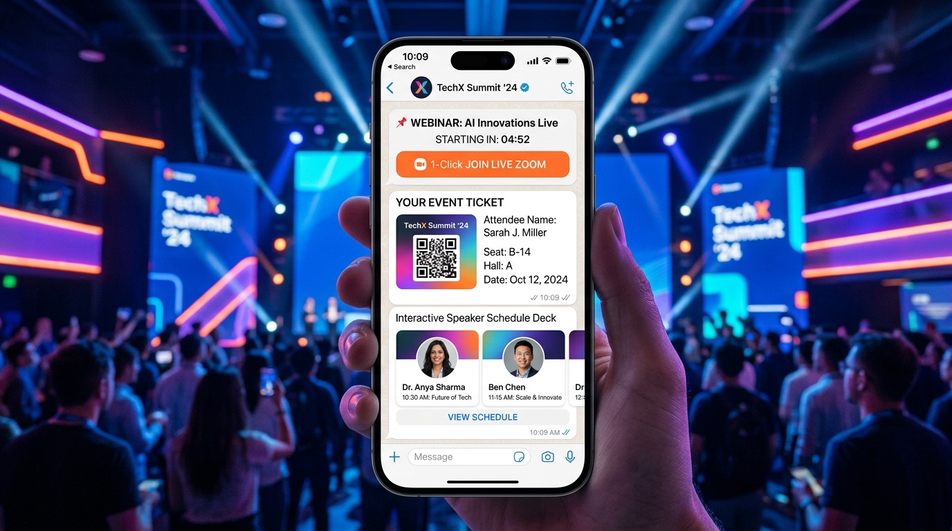 WhatsApp API for Events and Webinar Attendance Automation Interface by WAServe