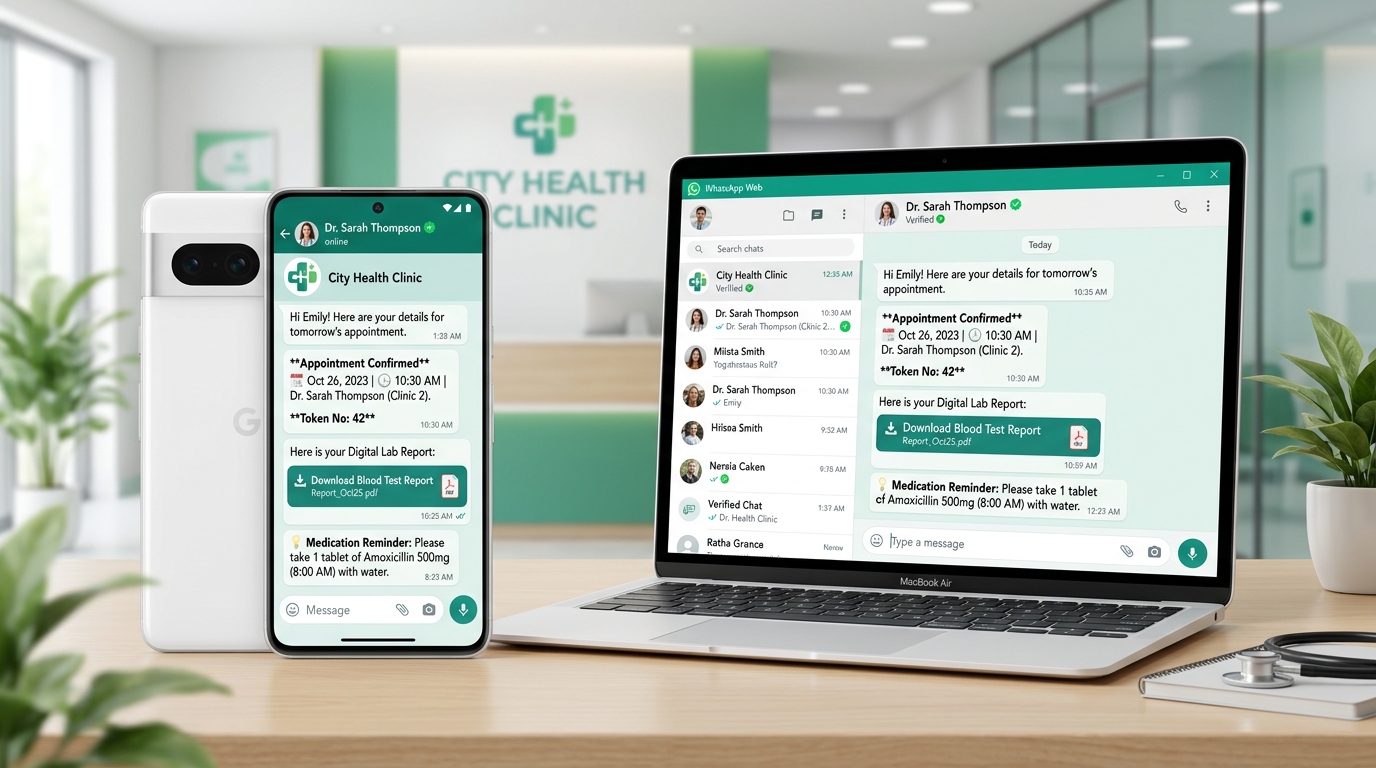 WhatsApp API for Healthcare and Hospital Patient Care Management Interface by WAServe