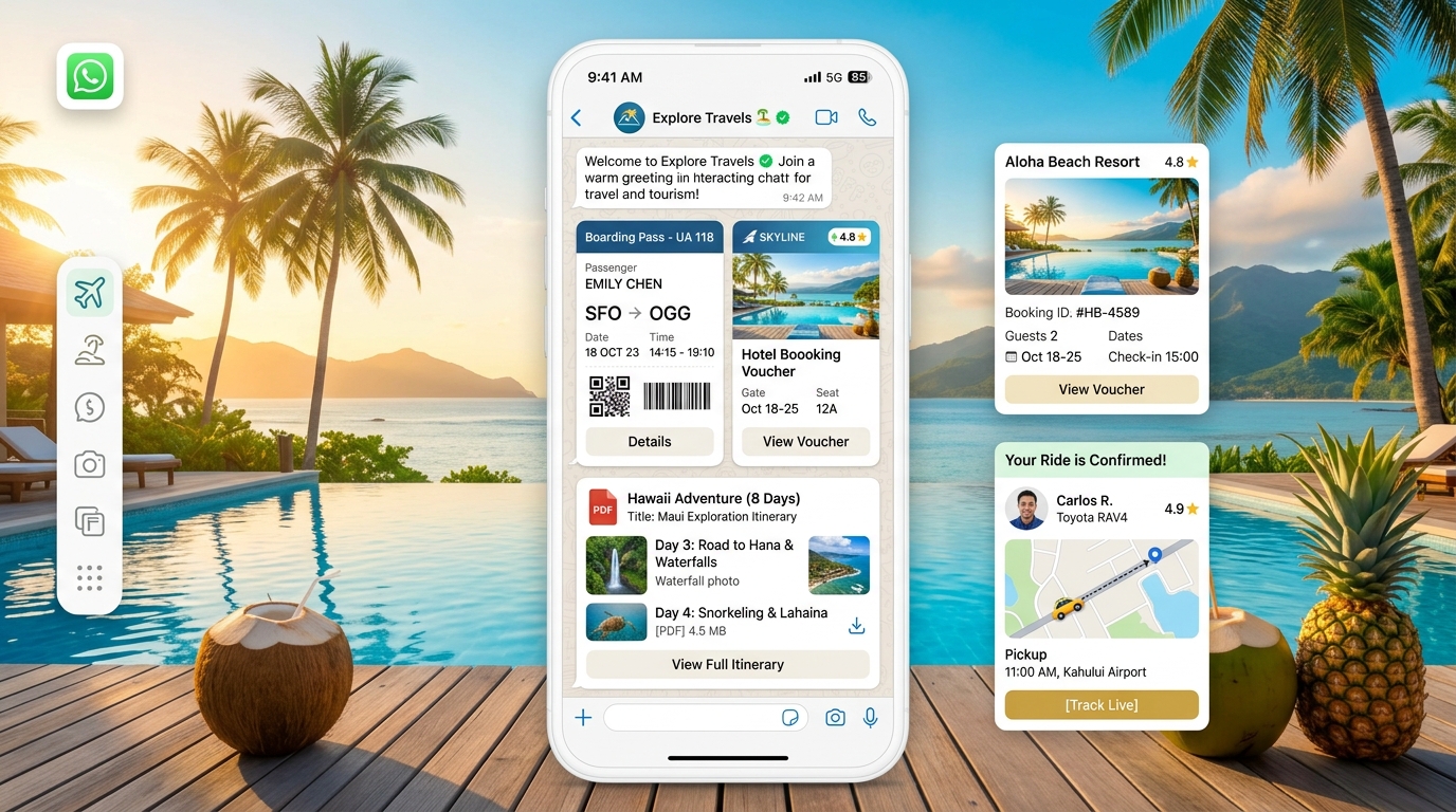 WhatsApp API for Travel Agency and Tourism Booking Management by WAServe